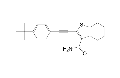 2-((4-tert-Butylphenyl)ethynyl)-4,5,6,7-tetrahydrobenzo[b]thiophene-3-carboxamide