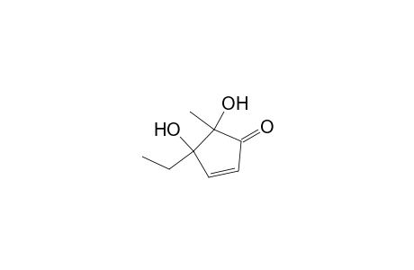 4-Ethyl-5-methyl-4,5-dihydroxycyclopent-2-enone