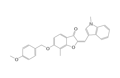 3(2H)-benzofuranone, 6-[(4-methoxyphenyl)methoxy]-7-methyl-2-[(1-methyl-1H-indol-3-yl)methylene]-, (2E)-