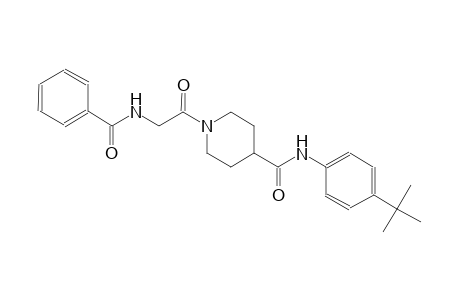 4-piperidinecarboxamide, 1-[(benzoylamino)acetyl]-N-[4-(1,1-dimethylethyl)phenyl]-