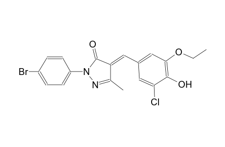 (4E)-2-(4-bromophenyl)-4-(3-chloro-5-ethoxy-4-hydroxybenzylidene)-5-methyl-2,4-dihydro-3H-pyrazol-3-one