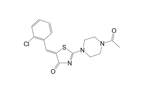 (5Z)-2-(4-acetyl-1-piperazinyl)-5-(2-chlorobenzylidene)-1,3-thiazol-4(5H)-one