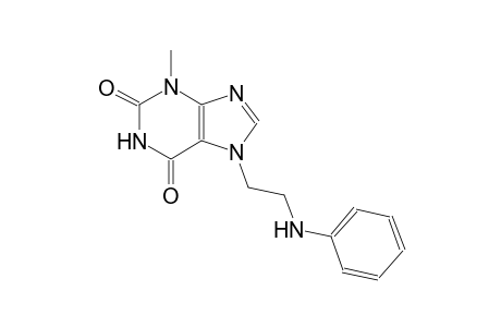 7-(2-anilinoethyl)-3-methyl-3,7-dihydro-1H-purine-2,6-dione