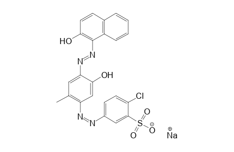 Benzenesulfonic acid, 2-chloro-5-[[5-hydroxy-4-[(2-hydroxy-1-naphthalenyl)azo]-2-methylphenyl]azo]-, monosodium salt