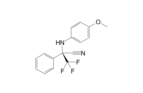 (S)-3,3,3-Trifluoro-2-((4-methoxyphenyl)amino)-2-phenylpropanenitrile