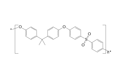 Poly(sulfonyl-1,4-phenyleneoxy-1,4-phenylene-2-propylidene-1,4-phenyleneoxy-1,4-phenylene)