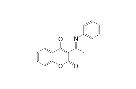 4-HYDROXY-3-[1-(PHENYLIMINO)-ETHYL]-2H-CHROMEN-2-ONE