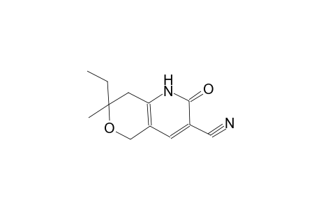 5H-Pyrano[4,3-b]pyridine-3-carbonitrile, 7-ethyl-2-hydroxy-7-methyl-7,8-dihydro-