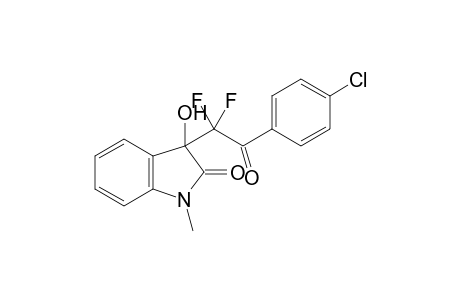 3-(1,1-difluoro-2-oxo-(4-chlorophenyl)ethyl)-3-hydroxy-1-methyl indol-2-one