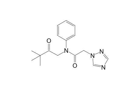N-(3,3-dimethyl-2-oxobutyl)-N-phenyl-2-(1H-1,2,4-triazol-1-yl)acetamide