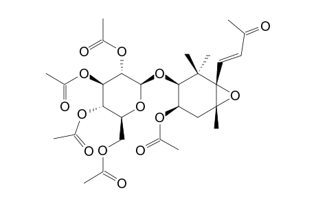 3-BETA-ACETOXY-5-ALPHA,6-ALPHA-EPOXY-BETA-IONONE-2-ALPHA-O-(2,3,4,6-TETRAACETOXY-BETA-D-GLUCOPYRANOSIDE)