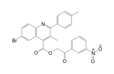 4-quinolinecarboxylic acid, 6-bromo-3-methyl-2-(4-methylphenyl)-, 2-(3-nitrophenyl)-2-oxoethyl ester