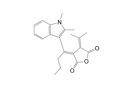 (E)-3-[1-(1,2-Dimethyl-3-indolyl)butylidene]-4-isopropylidenedihydro-2,5-furandione