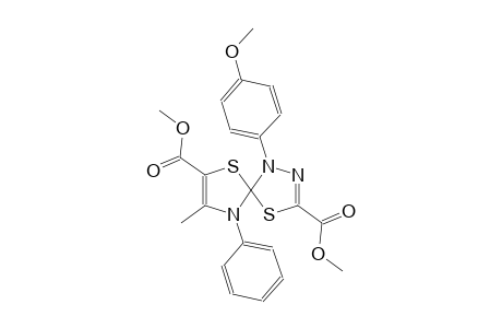 dimethyl 1-(4-methoxyphenyl)-8-methyl-9-phenyl-4,6-dithia-1,2,9-triazaspiro[4.4]nona-2,7-diene-3,7-dicarboxylate
