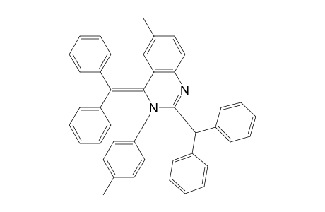 quinazoline-, 2-(diphenylmethyl)-4-(diphenylmethylene)-3,4-dihydro-6-methyl-3-(4-methylphenyl)-,