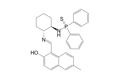 trans-1-N-(2-Hydroxy-6-methyl-1-naphthylmethylene)amino-2-N'-(diphenylthioxophosphino)aminocyclohexane