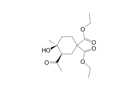 (3R,4S)-3-Acetyl-4-hydroxy-4-methyl-cyclohexane-1,1-dicarboxylic acid diethyl ester