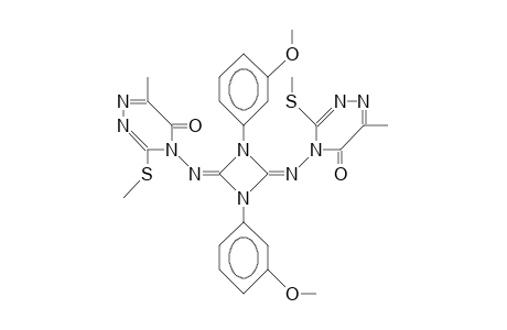 1,2,4-Triazin-5(4H)-one, 4,4'-[[1,3-bis(3-methoxyphenyl)-1,3-diazetidine-2,4-diylidene]dinitrilo]bis[6-methyl-3-(methylthio)-, (Z)-