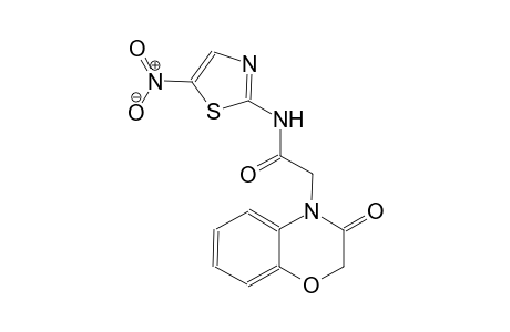 2H-1,4-benzoxazine-4-acetamide, 3,4-dihydro-N-(5-nitro-2-thiazolyl)-3-oxo-