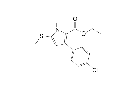 Ethyl 3-(4-chlorophenyl)-5-(methylsulfanyl)-1H-pyrrol-2-carboxylate