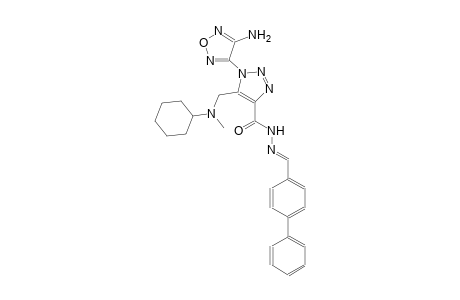 1-(4-amino-1,2,5-oxadiazol-3-yl)-N'-[(E)-[1,1'-biphenyl]-4-ylmethylidene]-5-{[cyclohexyl(methyl)amino]methyl}-1H-1,2,3-triazole-4-carbohydrazide