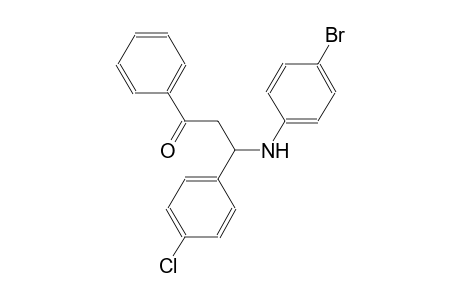 1-propanone, 3-[(4-bromophenyl)amino]-3-(4-chlorophenyl)-1-phenyl-
