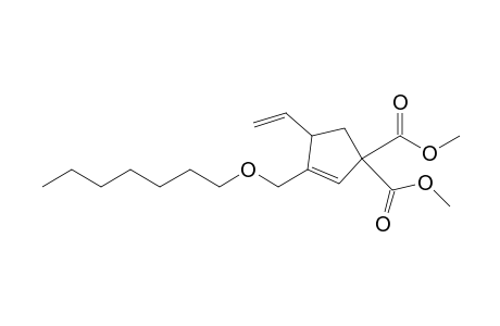 Dimethyl 3-heptoxymethyl-4-vinyl-2-cyclopentene-1,1-dicarboxylate