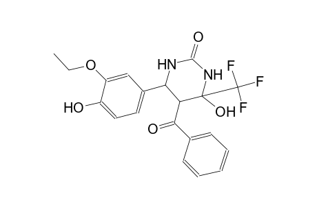 2(1H)-pyrimidinone, 5-benzoyl-6-(3-ethoxy-4-hydroxyphenyl)tetrahydro-4-hydroxy-4-(trifluoromethyl)-