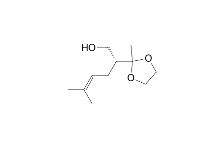 1,3-Dioxolane-2-ethanol, 2-methyl-.beta.-(3-methyl-2-butenyl)-, (S)-