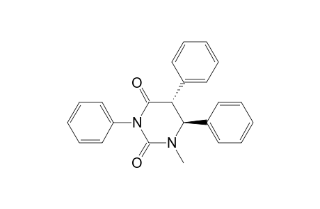 2,4(1H,3H)-Pyrimidinedione, dihydro-1-methyl-3,5,6-triphenyl-, trans-