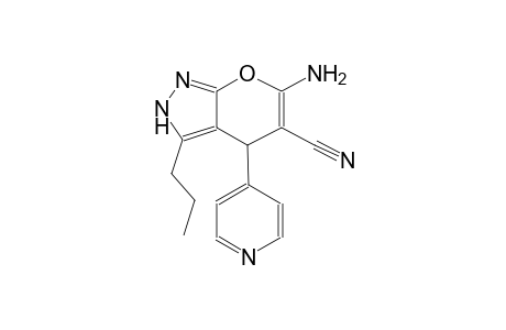 pyrano[2,3-c]pyrazole-5-carbonitrile, 6-amino-2,4-dihydro-3-propyl-4-(4-pyridinyl)-