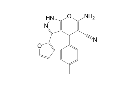 6-amino-3-(2-furyl)-4-(4-methylphenyl)-1,4-dihydropyrano[2,3-c]pyrazole-5-carbonitrile