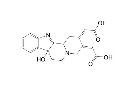 3,5,6,7,14,21-Hexahydro-7-hydroxypseudoindolo[2,3-a]-quinolizine(15,20)muconic acid
