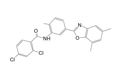 2,4-dichloro-N-[5-(5,7-dimethyl-1,3-benzoxazol-2-yl)-2-methylphenyl]benzamide