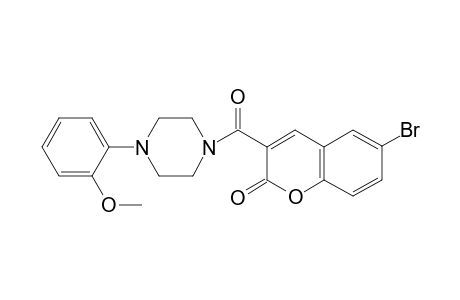 6-Bromanyl-3-[4-(2-methoxyphenyl)piperazin-1-yl]carbonyl-chromen-2-one