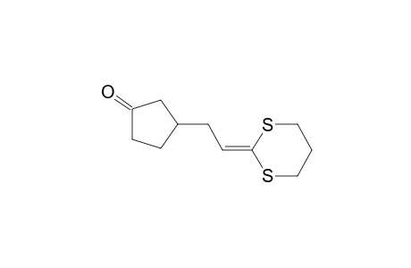 Cyclopentanone, 3-[2-(1,3-dithian-2-ylidene)ethyl]-, (.+-.)-