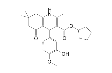 3-quinolinecarboxylic acid, 1,4,5,6,7,8-hexahydro-4-(3-hydroxy-4-methoxyphenyl)-2,7,7-trimethyl-5-oxo-, cyclopentyl ester