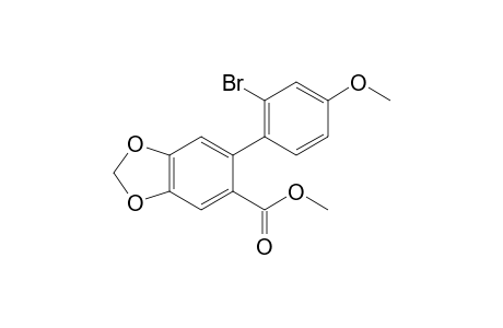 Methyl 6-(2-bromo-4-methoxyphenyl)benzo[d][1,3]dioxole-5-carboxylate