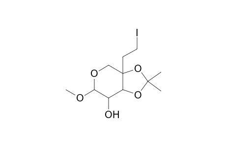 7-Deoxy-7-iodo-1-O-methylheptulopyranose, 3,4-isopropylidene-