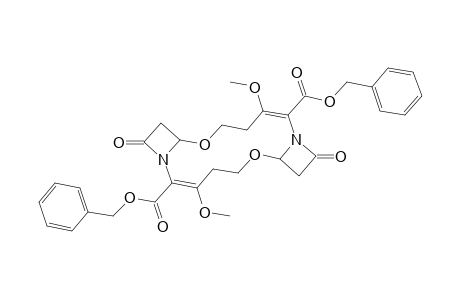 6,15-Dioxa-1,10-diazatricyclo[14.2.0.0(7,10)]octadeca-2,11-diene-2,11-d icarboxylic acid, 3,12-dimethoxy-9,18-dioxo-, bis(phenylmethyl) ester, (2E,7R*,11E,16S*)-(.+-.)-