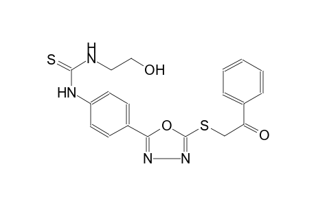 thiourea, N-(2-hydroxyethyl)-N'-[4-[5-[(2-oxo-2-phenylethyl)thio]-1,3,4-oxadiazol-2-yl]phenyl]-