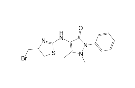 1,2-Dihydropyrazol-3-one, 4-(4-bromomethyl-4,5-dihydrothiazol-2-ylamino)-1,5-dimethyl-2-phenyl-