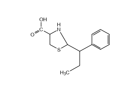 2-(alpha-ETHYLBENZYL)-4-THIAZOLIDINECARBOXYLIC ACID