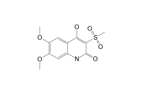 6,7-DIMETHOX-3-METHYLSULFONYL-4-HYDROXYQUINOLIN-2-(1H)-ONE