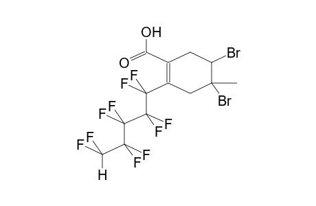 1-CARBOXY-2-(5H-PERFLUOROPENTYL)-4-METHYL-4,5-DIBROMO-1-CYCLOHEXENE