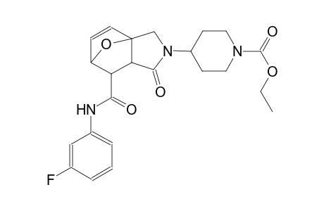 ethyl 4-{6-[(3-fluorophenyl)carbamoyl]-4-oxo-10-oxa-3-azatricyclo[5.2.1.0¹,⁵]dec-8-en-3-yl}piperidine-1-carboxylate