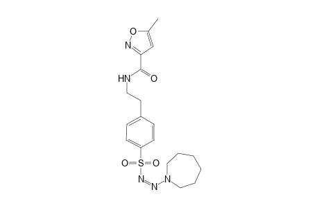 1-{[4'-(2"-(5"'-Methyl-3"'-isoxazolcarboxamido)ethyl)phenyl]sulfonyl}-3,3-hexamethylene-triazene