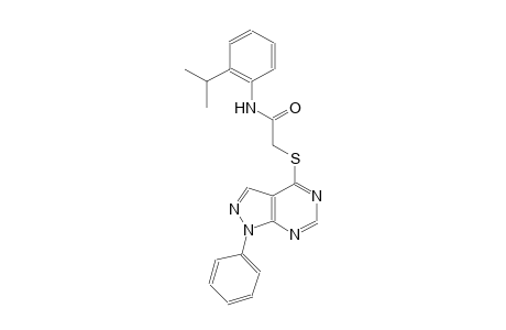 N-(2-isopropylphenyl)-2-[(1-phenyl-1H-pyrazolo[3,4-d]pyrimidin-4-yl)sulfanyl]acetamide