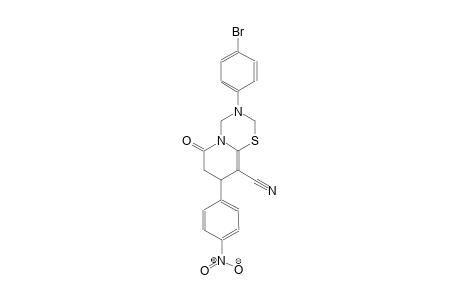 2H,6H-pyrido[2,1-b][1,3,5]thiadiazine-9-carbonitrile, 3-(4-bromophenyl)-3,4,7,8-tetrahydro-8-(4-nitrophenyl)-6-oxo-