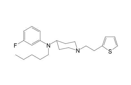 N-(3-Fluorophenyl)-N-pentyl-1-[2-(thiophen-2-yl)ethyl]piperidin-4-amine